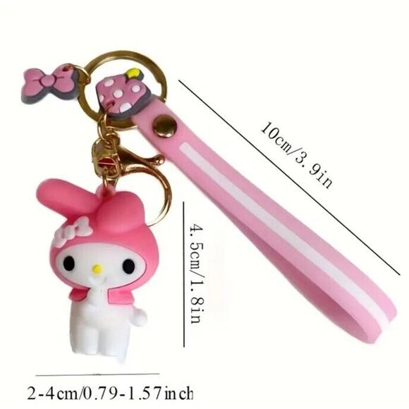 🔥Cute 3D Hello Kitty Pudding Dog Keychain 2" Keychain BNWT🔥 - Picture 2 of 2